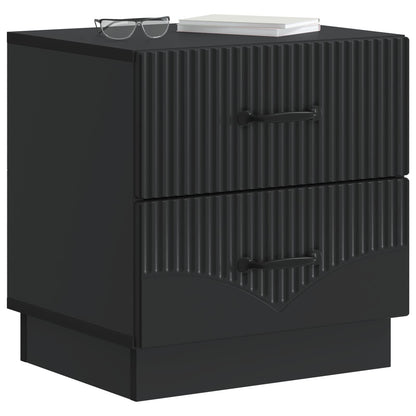 vidaXL Bedside Cabinet Black 43 x 34.5 x 44.5 cm Engineered Wood 3