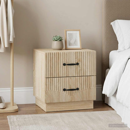 vidaXL Bedside Cabinet 43 x 34.5 x 44.5 cm Engineered Wood