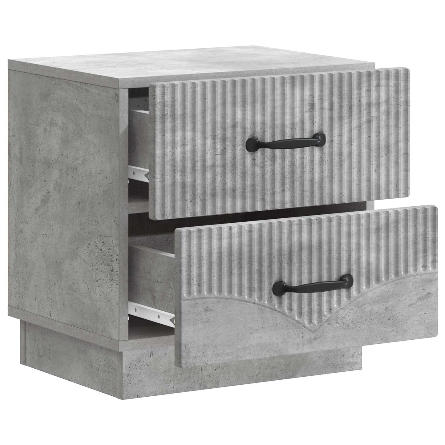 vidaXL Bedside Cabinet with Drawer Concrete Grey 43 x 34.5 x 44.5 cm 4