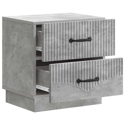 vidaXL Bedside Cabinet with Drawer Concrete Grey 43 x 34.5 x 44.5 cm 4