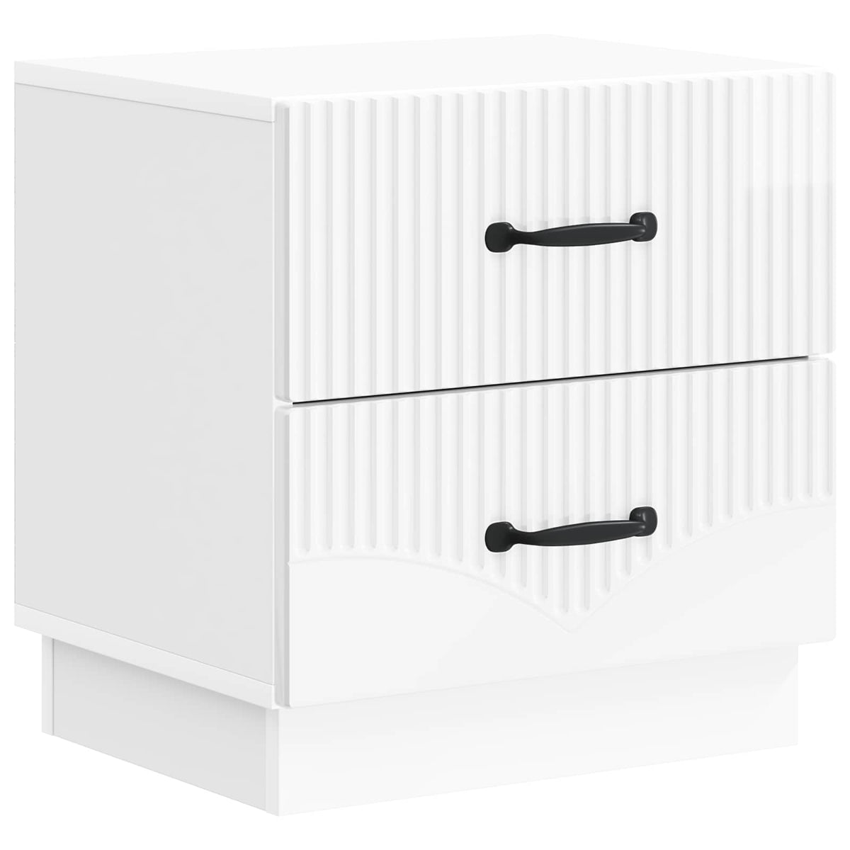Bedside Cabinet 43 x 34.5 x 44.5 cm Engineered Wood High gloss white