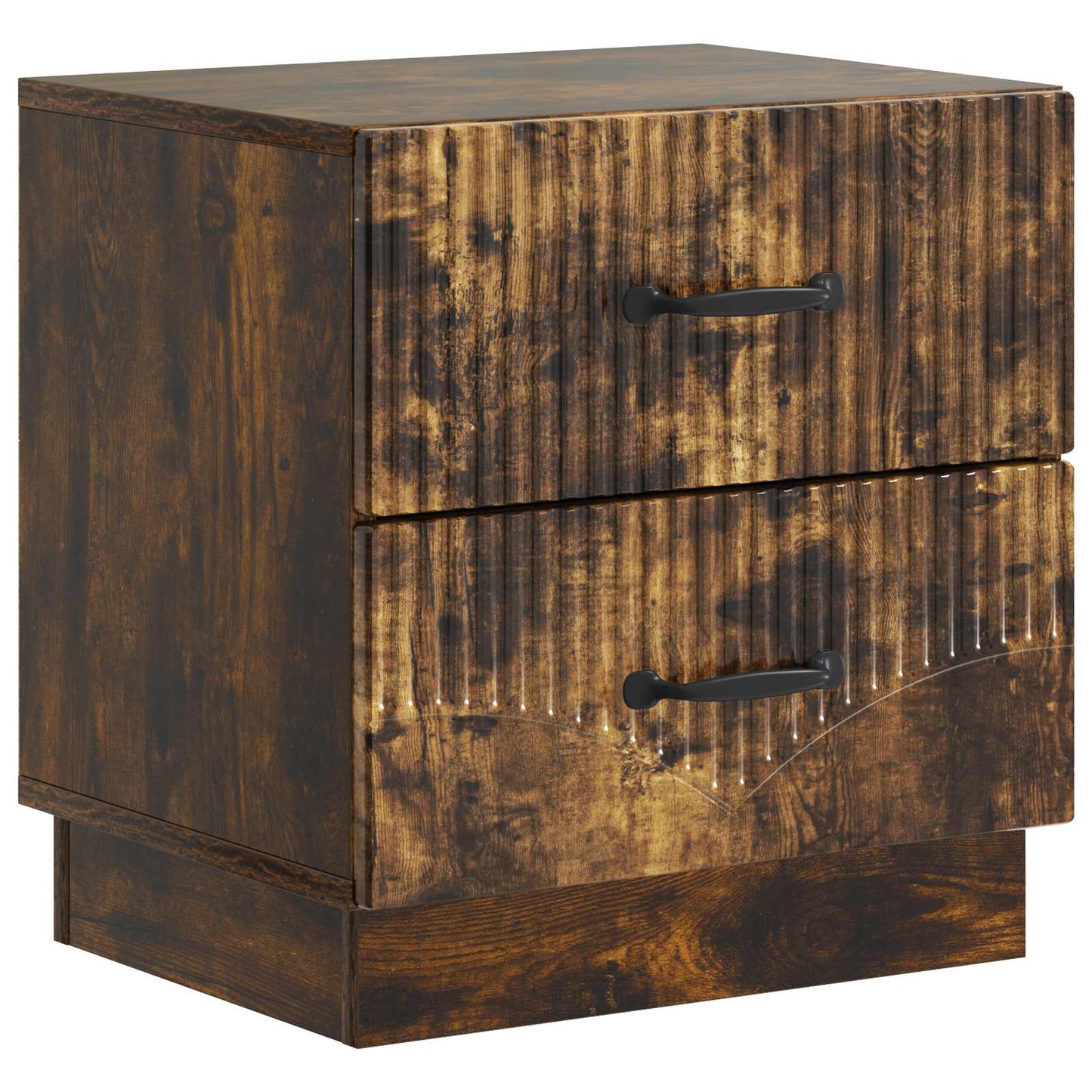vidaXL Bedside Cabinet Smoked Oak 43 x 34.5 x 44.5 cm Engineered Wood 2