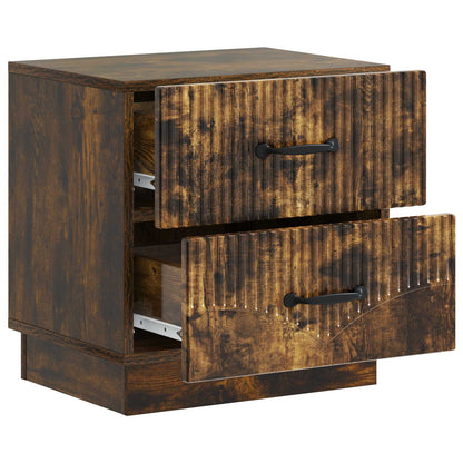 vidaXL Bedside Cabinet Smoked Oak 43 x 34.5 x 44.5 cm Engineered Wood 4