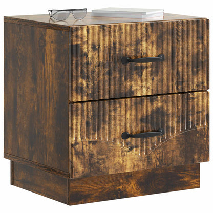 vidaXL Bedside Cabinet Smoked Oak 43 x 34.5 x 44.5 cm Engineered Wood 3