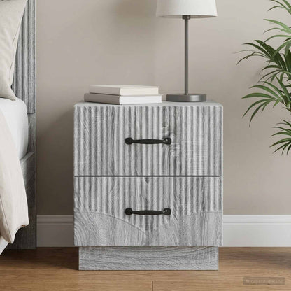 vidaXL Bedside Cabinet Grey Sonoma 43 x 34.5 x 44.5 cm Engineered Wood 1