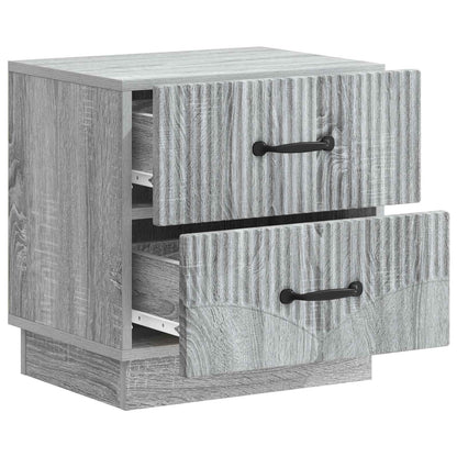 vidaXL Bedside Cabinet Grey Sonoma 43 x 34.5 x 44.5 cm Engineered Wood 4
