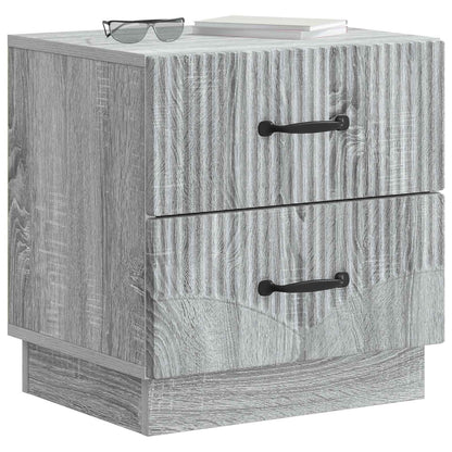 vidaXL Bedside Cabinet Grey Sonoma 43 x 34.5 x 44.5 cm Engineered Wood 3