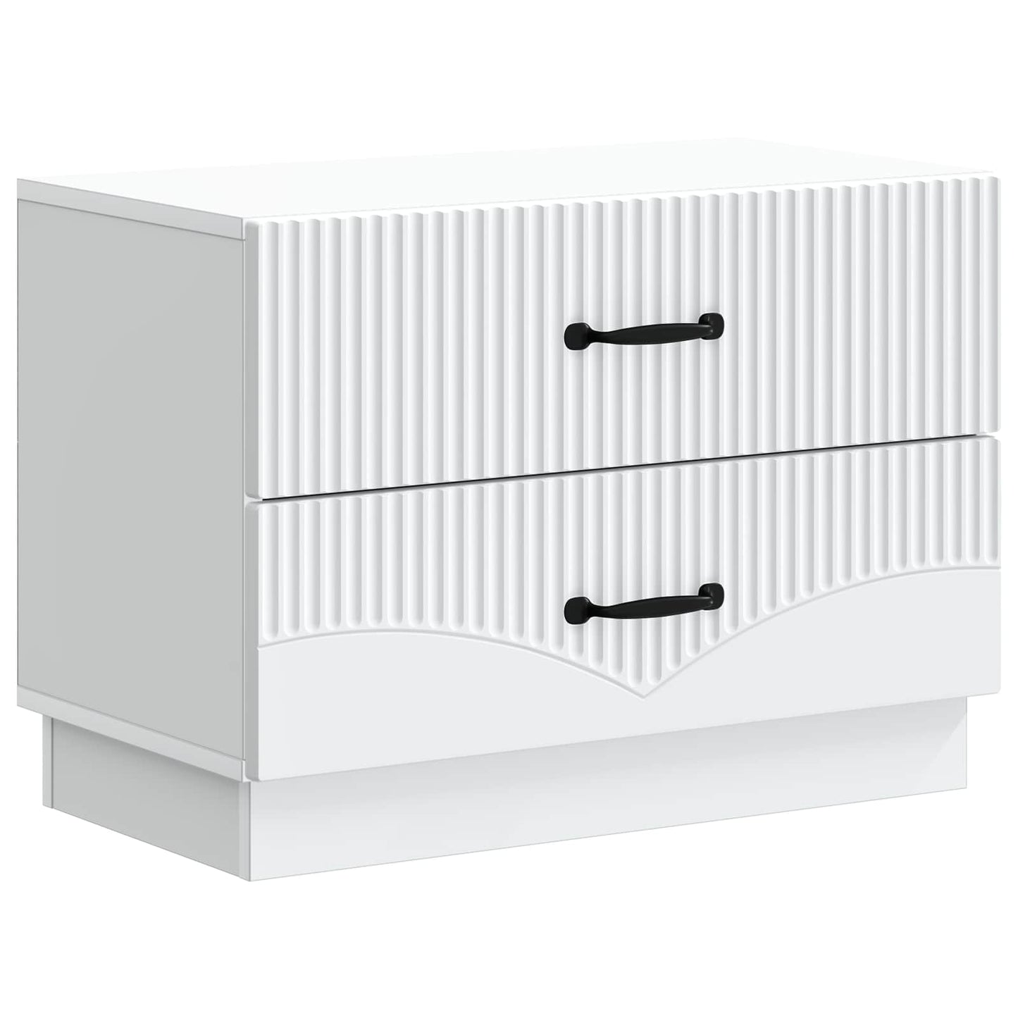 vidaXL Bedside Cabinet White 62 x 34.5 x 44.5 cm Engineered Wood 2