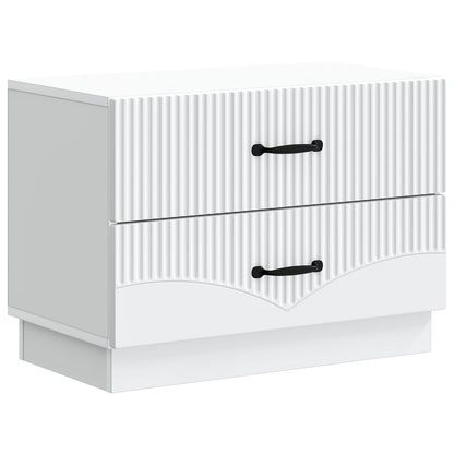 vidaXL Bedside Cabinet White 62 x 34.5 x 44.5 cm Engineered Wood 2