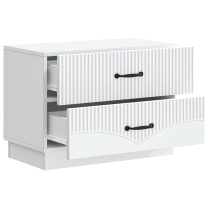 vidaXL Bedside Cabinet White 62 x 34.5 x 44.5 cm Engineered Wood 4