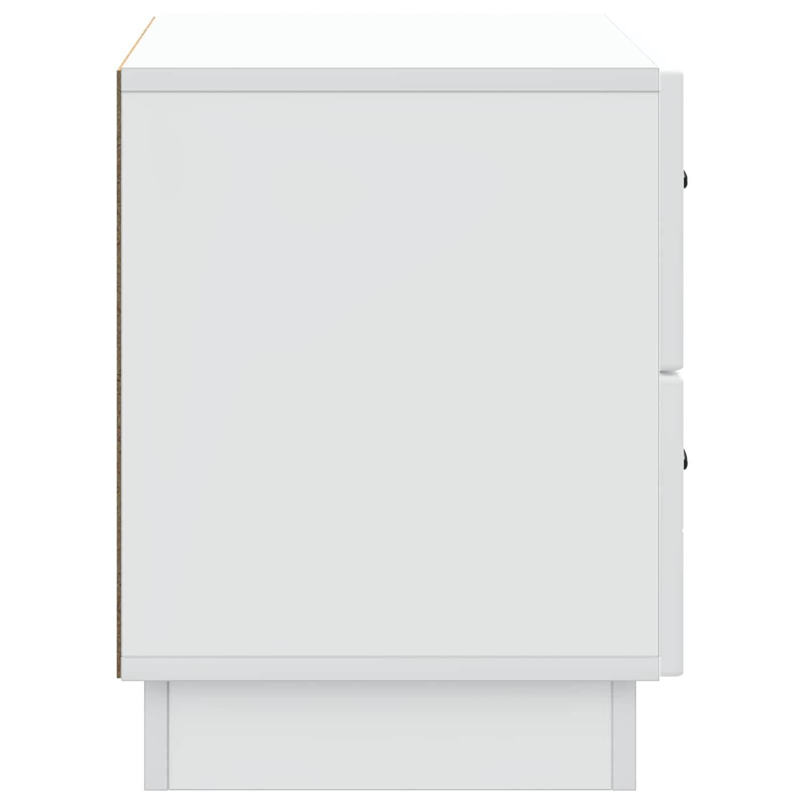 vidaXL Bedside Cabinet White 62 x 34.5 x 44.5 cm Engineered Wood 6