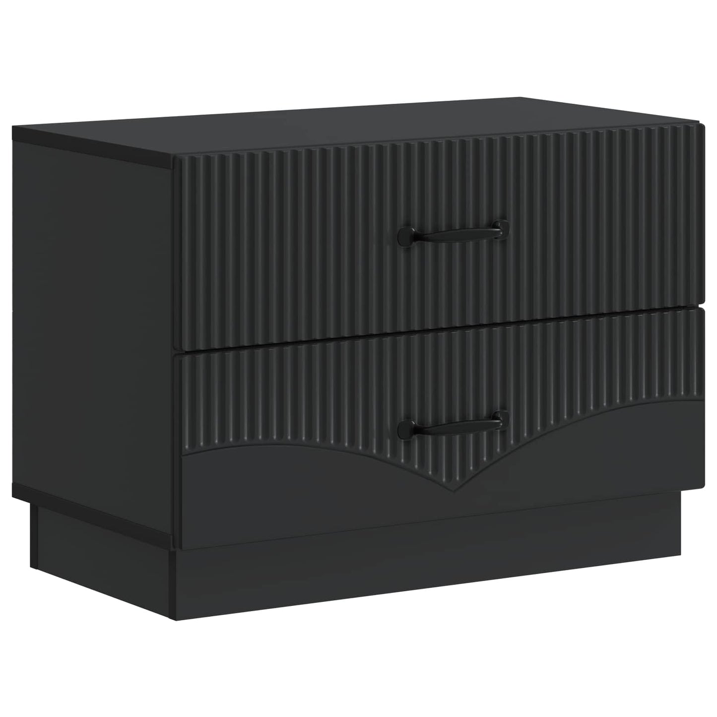 vidaXL Bedside Cabinet Black 62 x 34.5 x 44.5 cm Engineered Wood 2