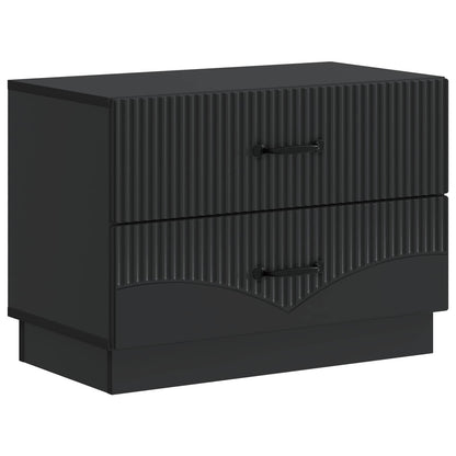 vidaXL Bedside Cabinet Black 62 x 34.5 x 44.5 cm Engineered Wood 2