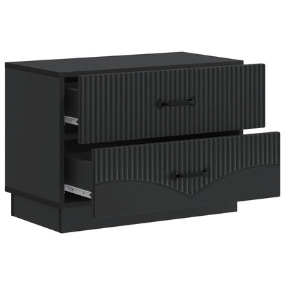 vidaXL Bedside Cabinet Black 62 x 34.5 x 44.5 cm Engineered Wood 4