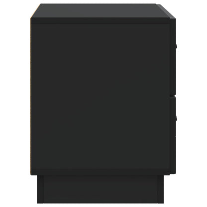 vidaXL Bedside Cabinet Black 62 x 34.5 x 44.5 cm Engineered Wood 6