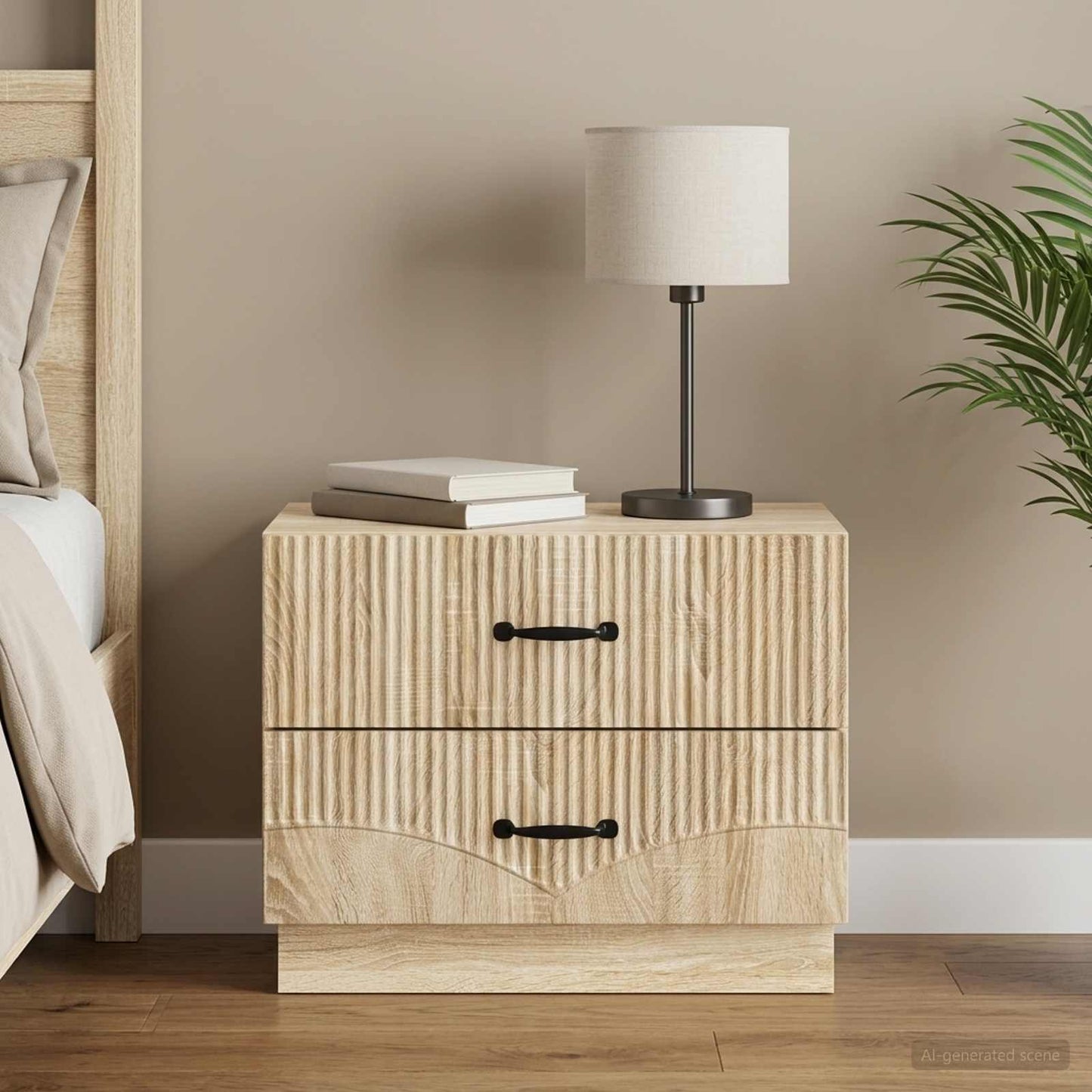 vidaXL Bedside Cabinet Sonoma Oak 62 x 34.5 x 44.5 cm Engineered Wood 1