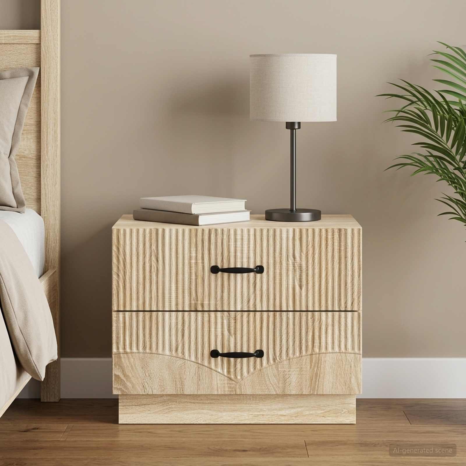 vidaXL Bedside Cabinet Sonoma Oak 62 x 34.5 x 44.5 cm Engineered Wood 1