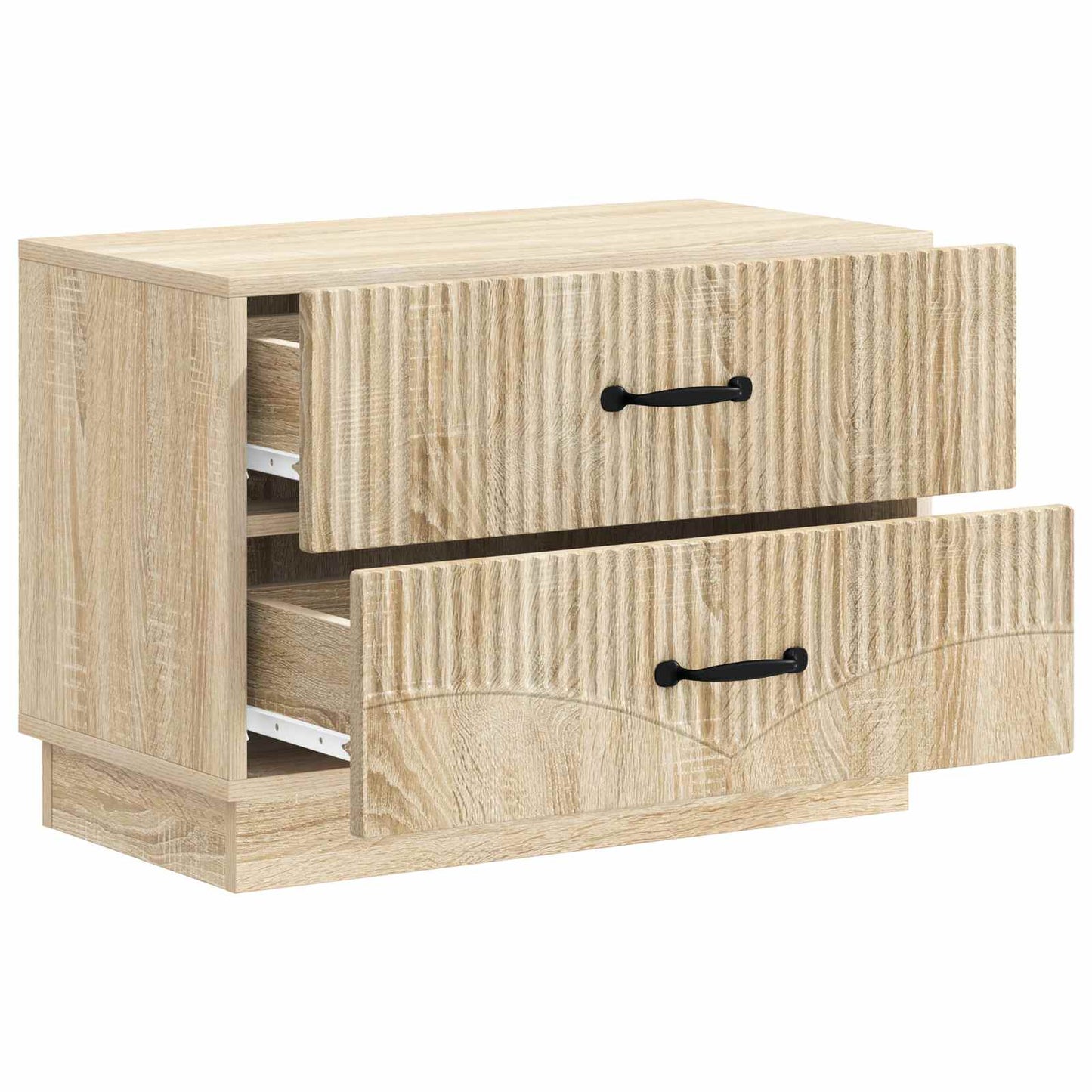 vidaXL Bedside Cabinet Sonoma Oak 62 x 34.5 x 44.5 cm Engineered Wood 4
