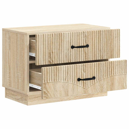 vidaXL Bedside Cabinet Sonoma Oak 62 x 34.5 x 44.5 cm Engineered Wood 4