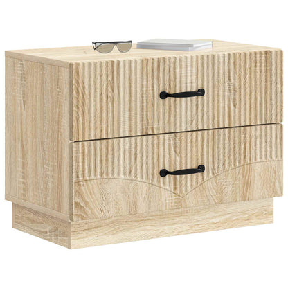 vidaXL Bedside Cabinet Sonoma Oak 62 x 34.5 x 44.5 cm Engineered Wood 3