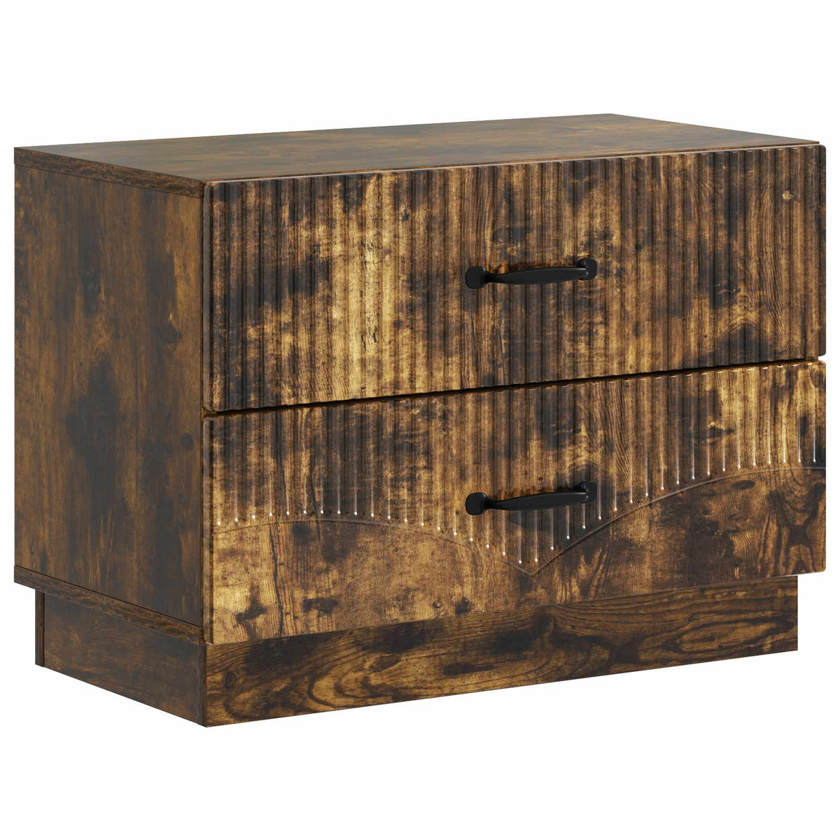 vidaXL Bedside Cabinet Smoked Oak 62 x 34.5 x 44.5 cm Engineered Wood 2