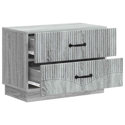 vidaXL Bedside Cabinet Grey Sonoma 62 x 34.5 x 44.5 cm Engineered Wood 4