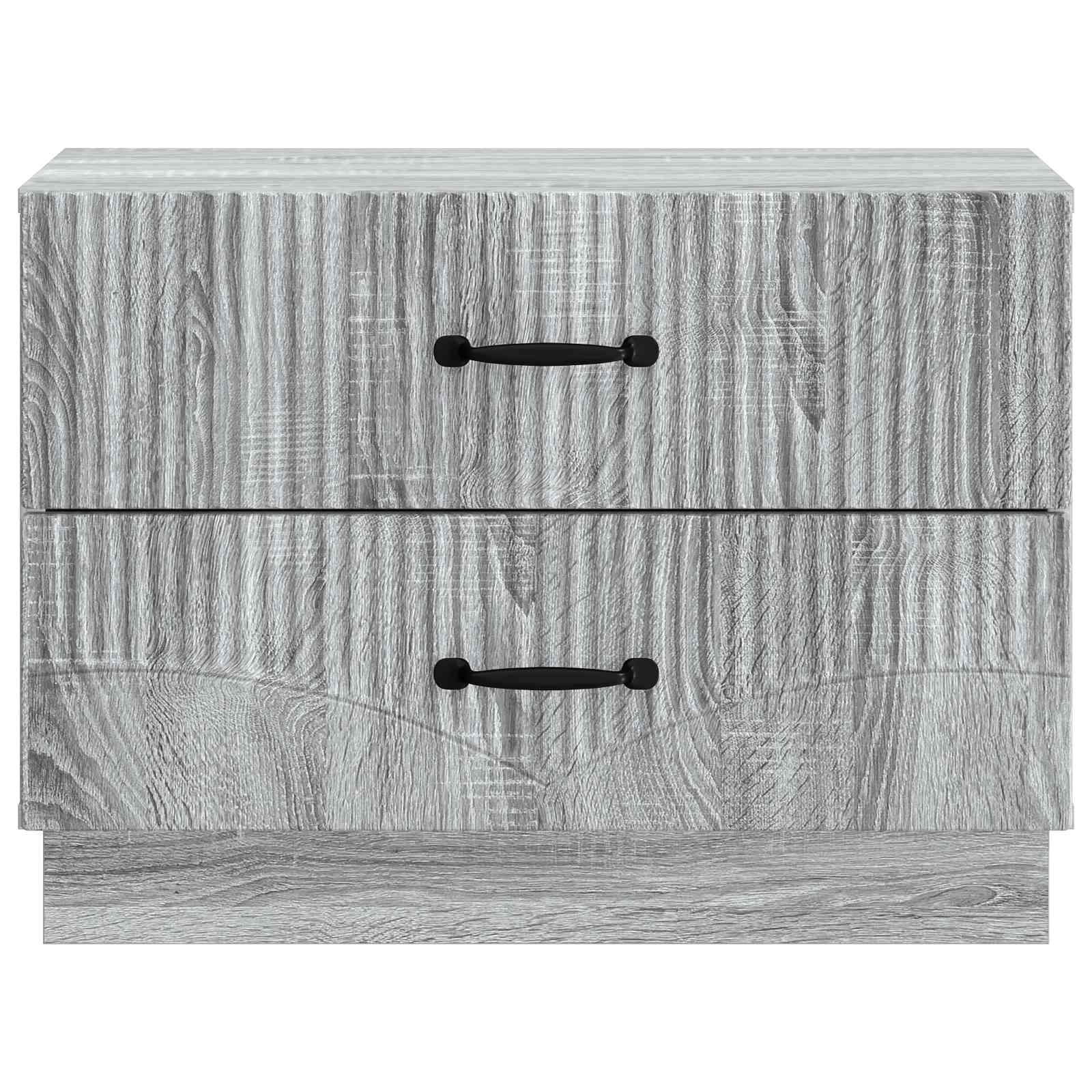 vidaXL Bedside Cabinet Grey Sonoma 62 x 34.5 x 44.5 cm Engineered Wood 5