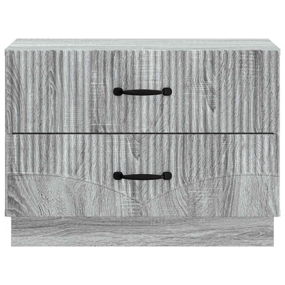 vidaXL Bedside Cabinet Grey Sonoma 62 x 34.5 x 44.5 cm Engineered Wood 5