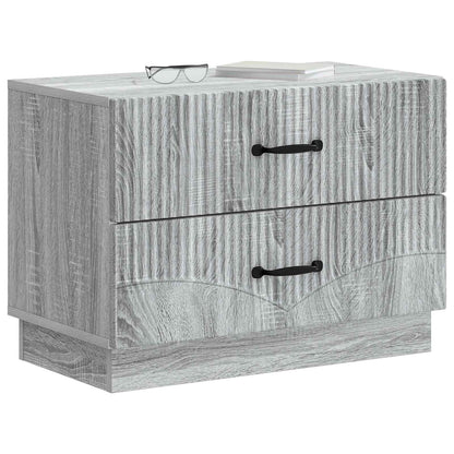 vidaXL Bedside Cabinet Grey Sonoma 62 x 34.5 x 44.5 cm Engineered Wood 3