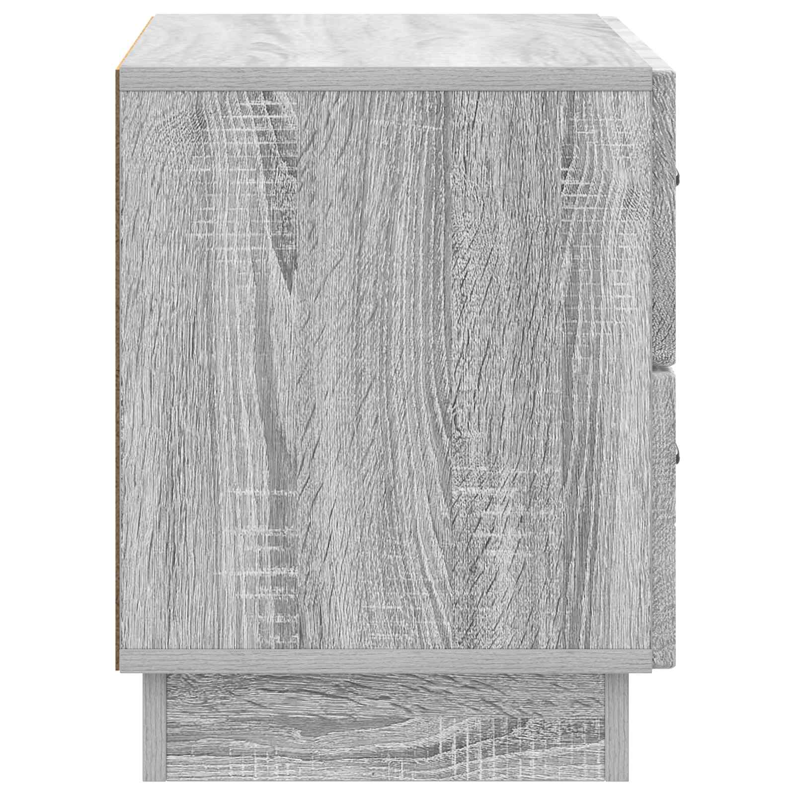 vidaXL Bedside Cabinet Grey Sonoma 62 x 34.5 x 44.5 cm Engineered Wood 6