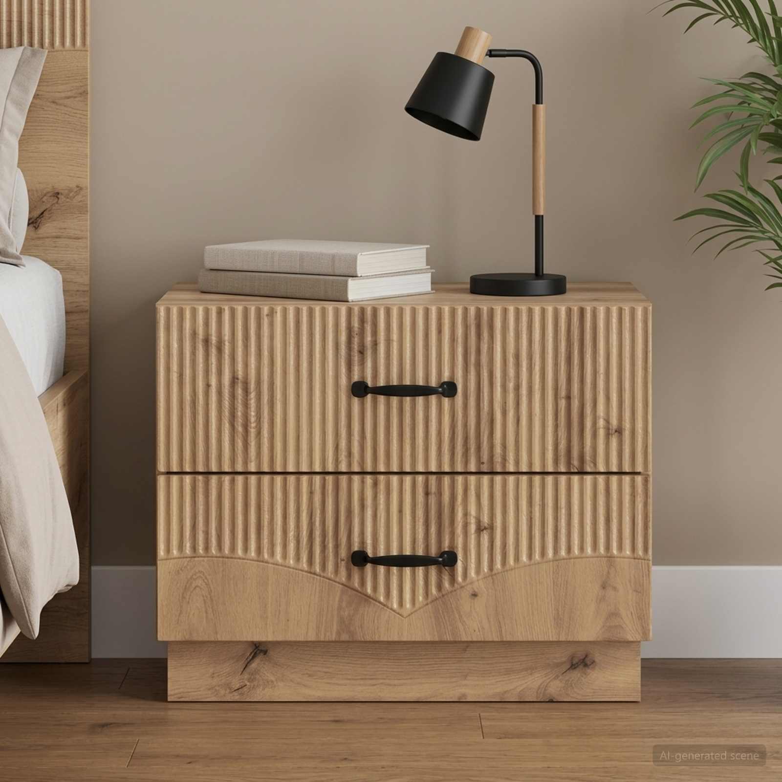vidaXL Bedside Cabinet Artisan Oak 62 x 34.5 x 44.5 cm Engineered Wood 1