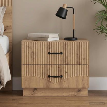 vidaXL Bedside Cabinet Artisan Oak 62 x 34.5 x 44.5 cm Engineered Wood 1