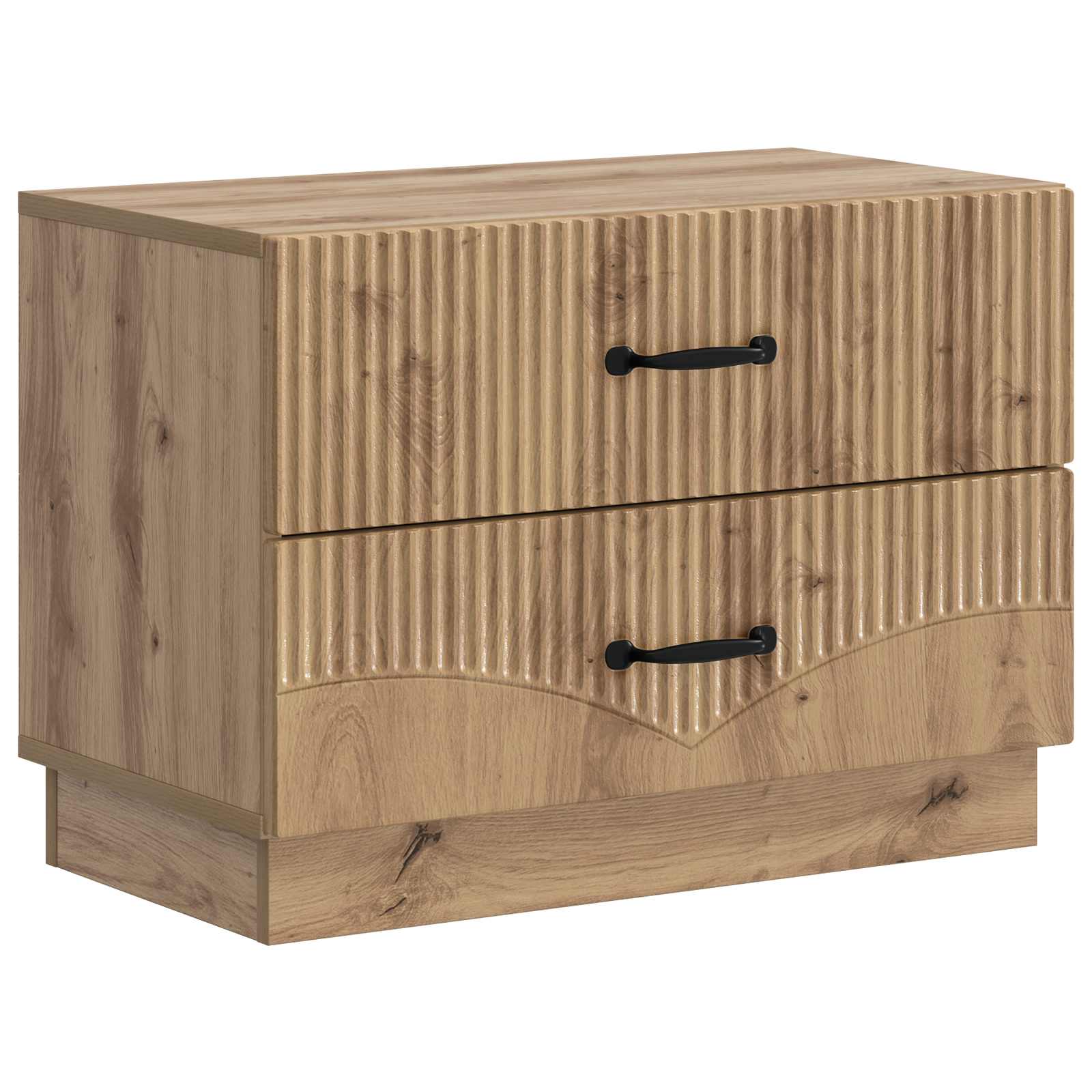 vidaXL Bedside Cabinet Artisan Oak 62 x 34.5 x 44.5 cm Engineered Wood 2