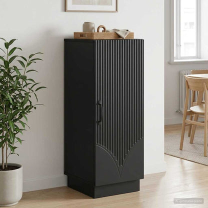 vidaXL Sideboard Black 33 x 34.5 x 87 cm Engineered Wood 4