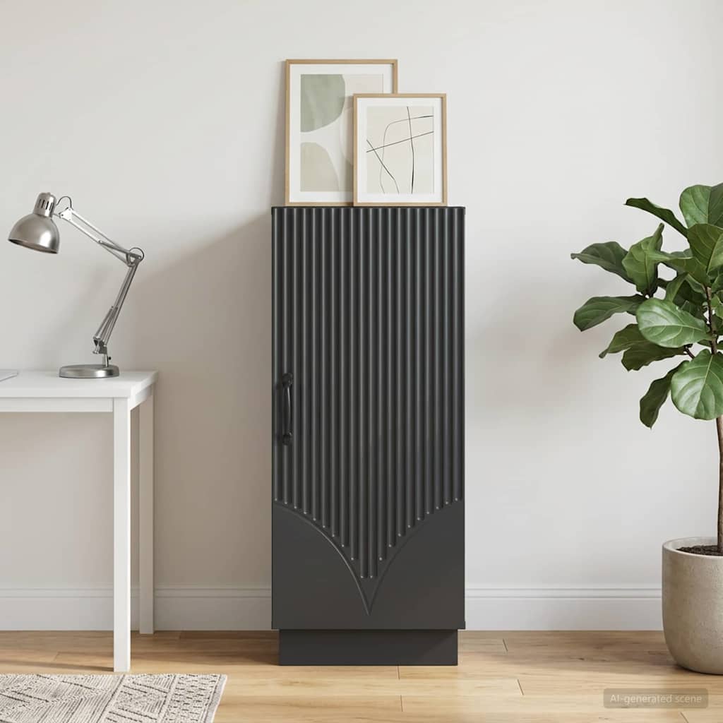 vidaXL Sideboard Black 33 x 34.5 x 87 cm Engineered Wood 1
