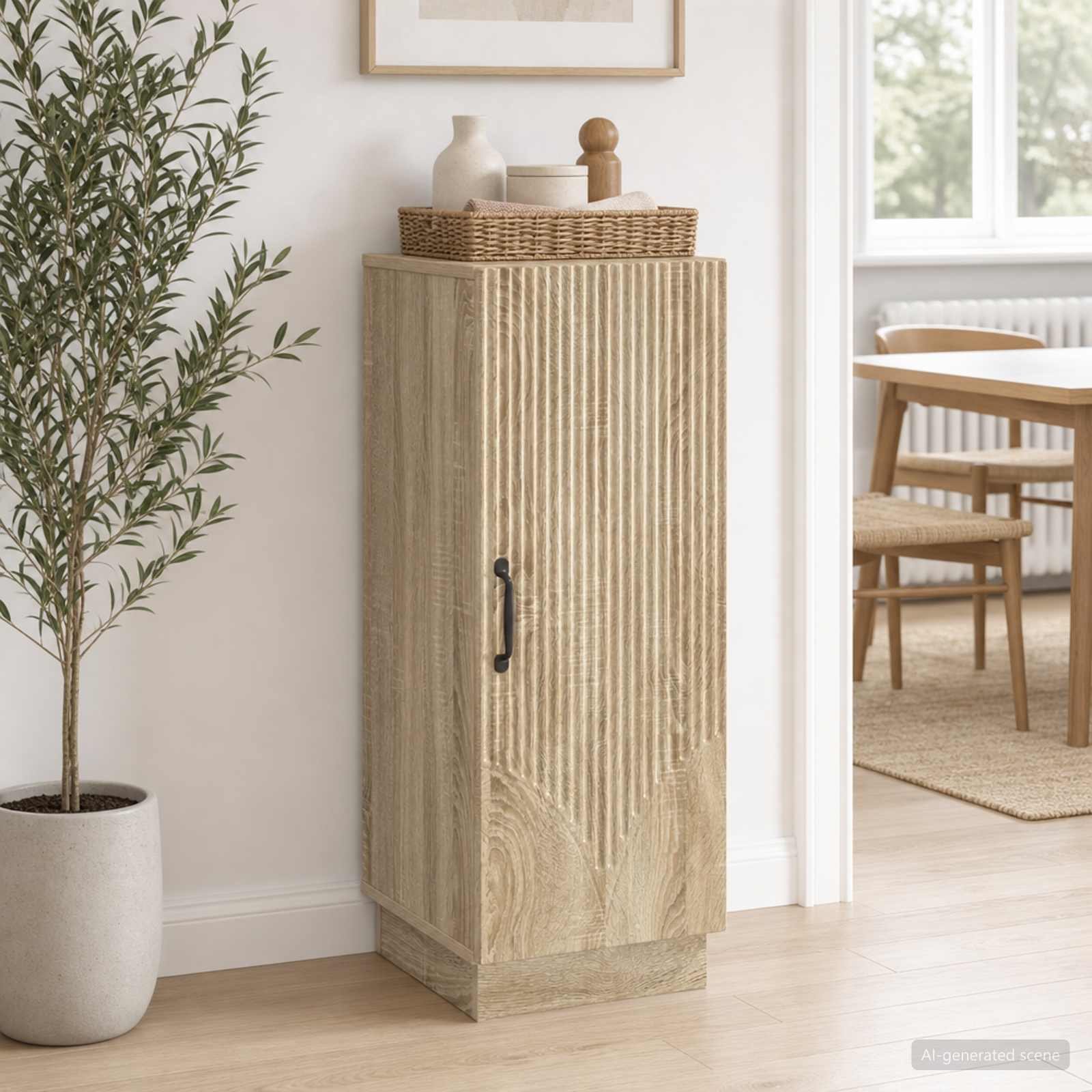 vidaXL Sideboard Sonoma Oak 33 x 34.5 x 87 cm Engineered Wood 4