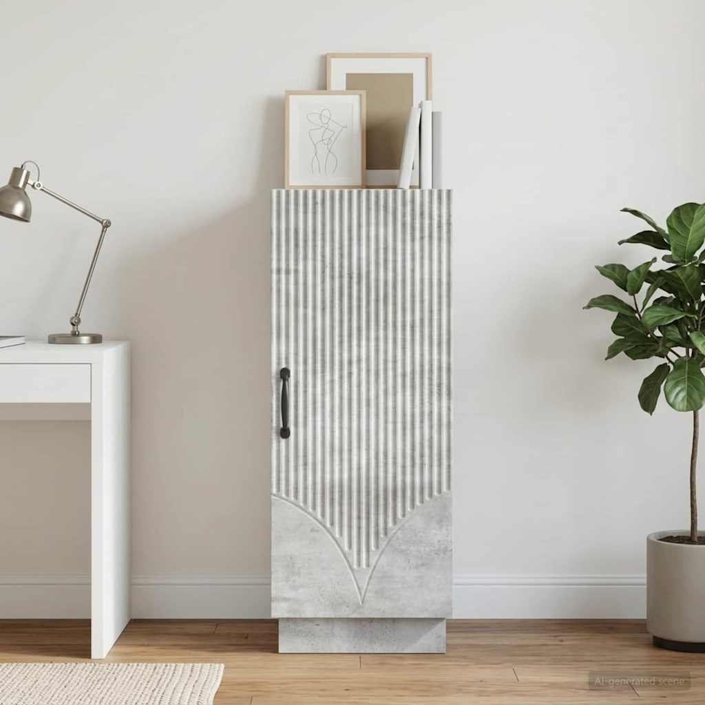 vidaXL Sideboard Concrete Grey 33 x 34.5 x 87 cm Engineered Wood 1