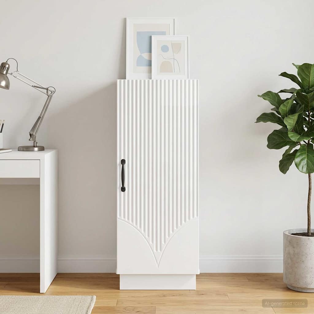 Sideboard 33 x 34.5 x 87 cm Engineered Wood High gloss white