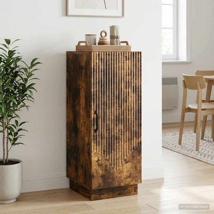 vidaXL Sideboard Smoked Oak 33 x 34.5 x 87 cm Engineered Wood 4