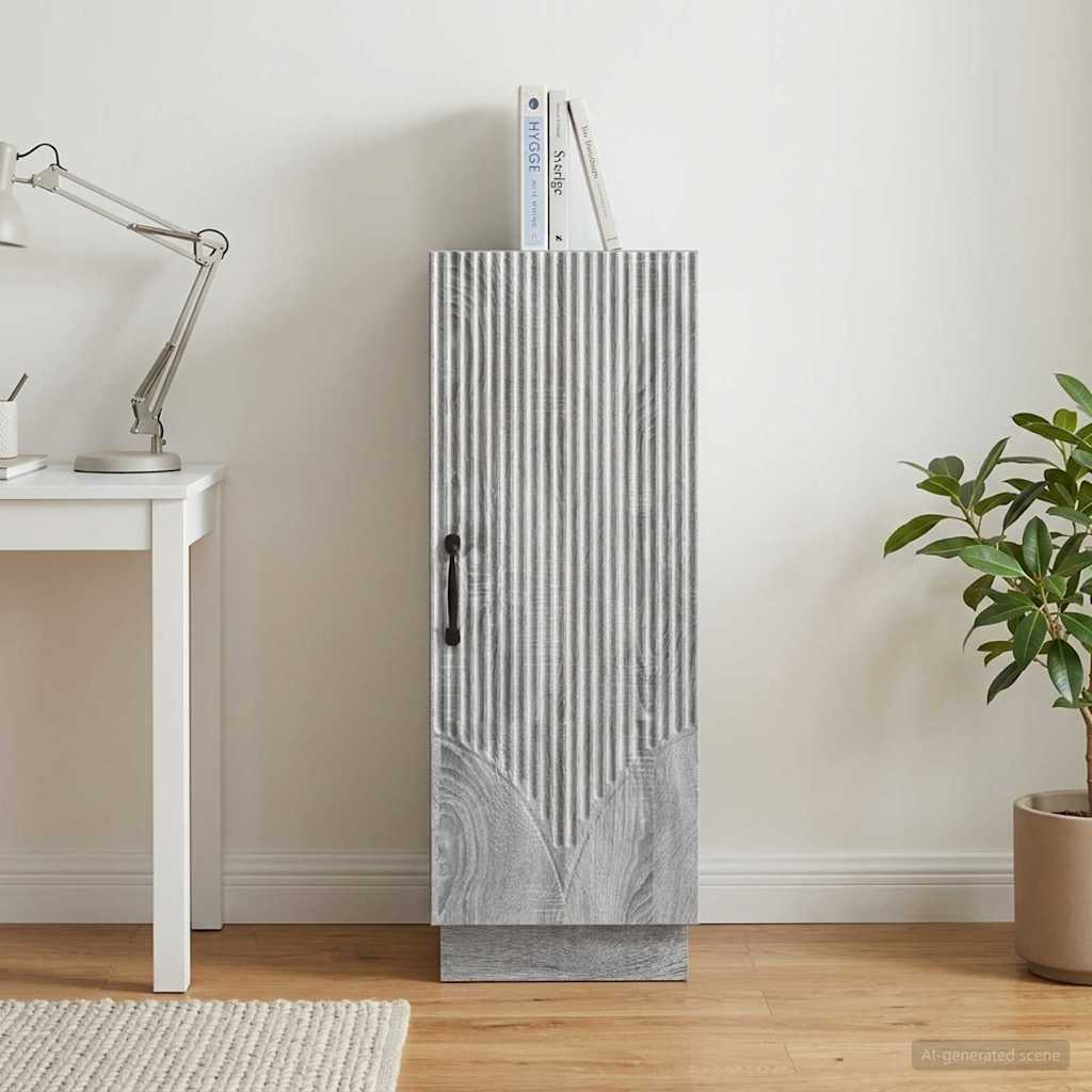 vidaXL Sideboard Grey Sonoma 33 x 34.5 x 87 cm Engineered Wood 4