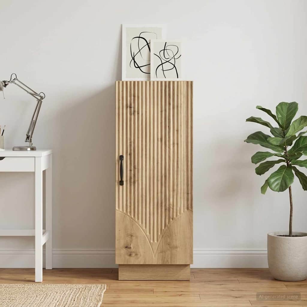 vidaXL Sideboard Artisan Oak 33 x 34.5 x 87 cm Engineered Wood 1