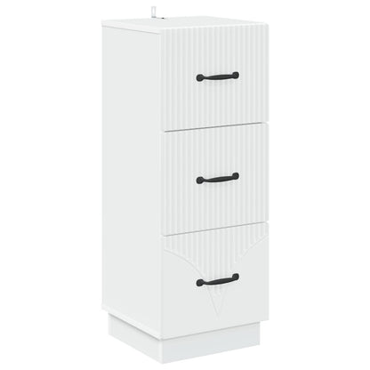 Drawer Cabinet 33 x 34.5 x 87 cm Engineered Wood White