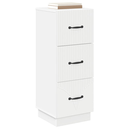 Drawer Cabinet 33 x 34.5 x 87 cm Engineered Wood White