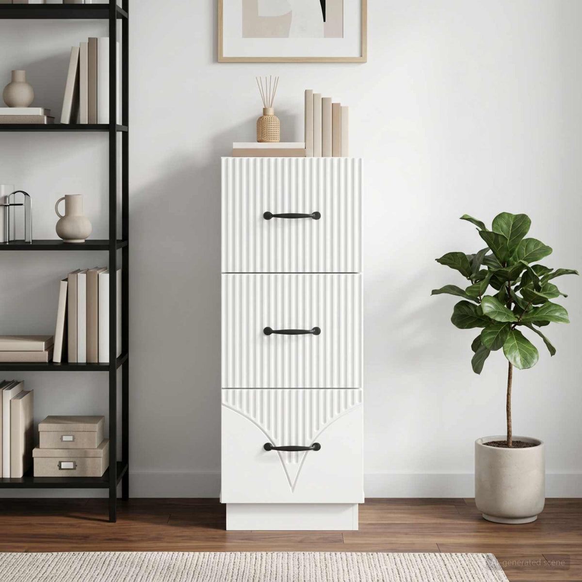 vidaXL Drawer Cabinet 33 x 34.5 x 87 cm Engineered Wood