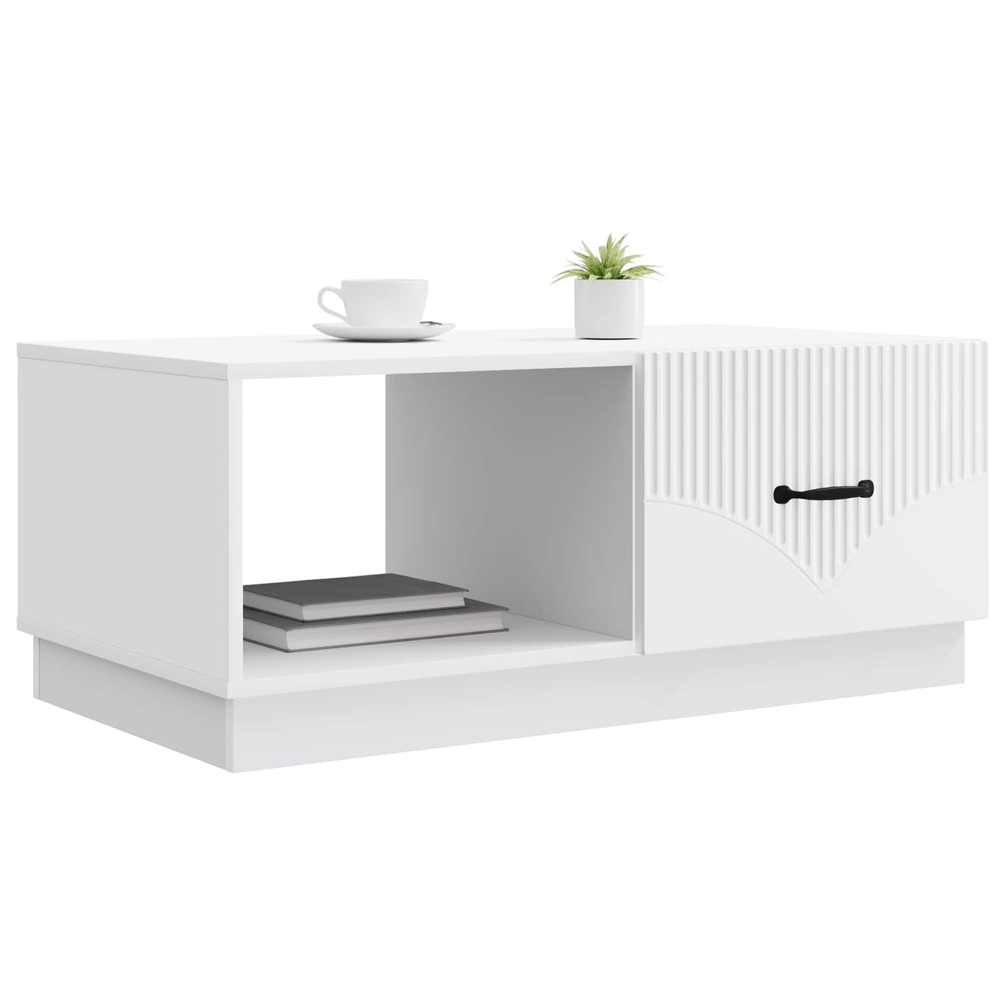 vidaXL Coffee Table White 90 x 50 x 37 cm Engineered Wood 3