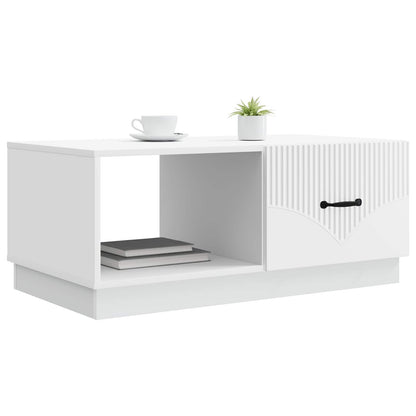 vidaXL Coffee Table White 90 x 50 x 37 cm Engineered Wood 3