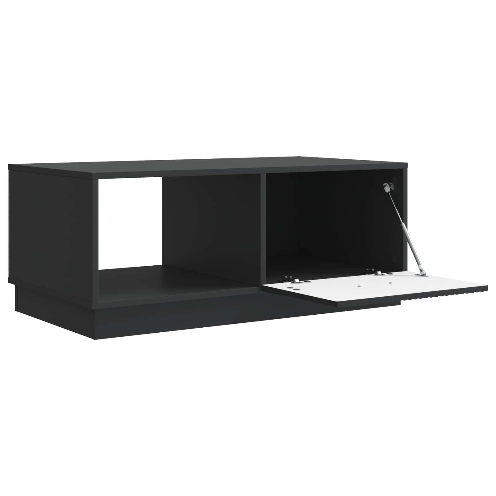 vidaXL Coffee Table Black 90 x 50 x 37 cm Engineered Wood 4