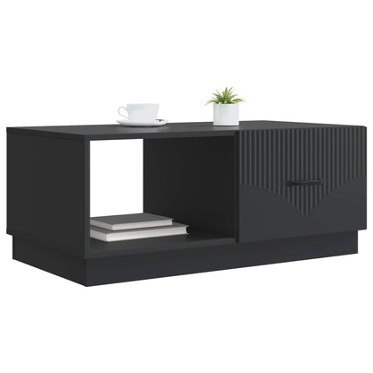 vidaXL Coffee Table Black 90 x 50 x 37 cm Engineered Wood 3