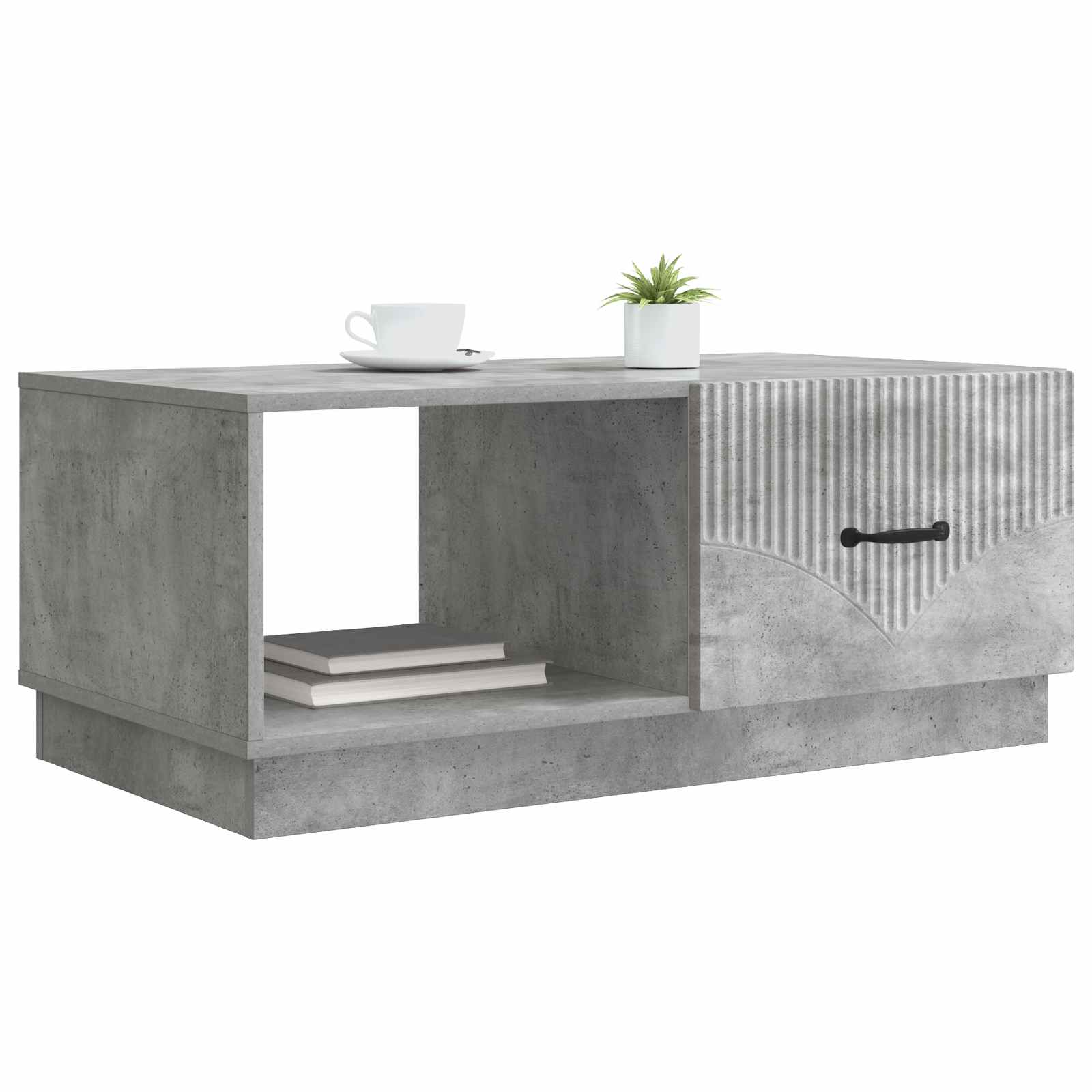 vidaXL Coffee Table Concrete Grey 90 x 50 x 37 cm Engineered Wood 3