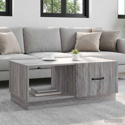vidaXL Coffee Table Grey Sonoma 90 x 50 x 37 cm Engineered Wood 1
